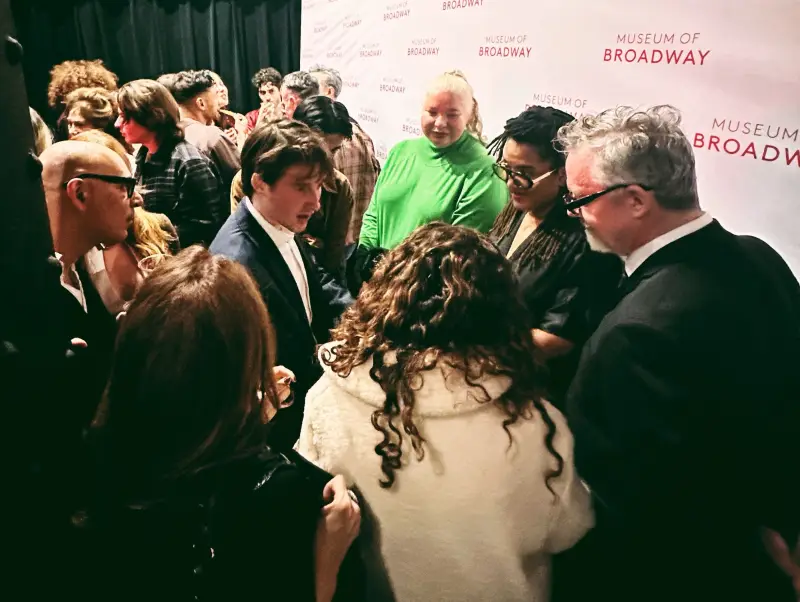 Jacob performing for a crowd at the Museum of Broadway